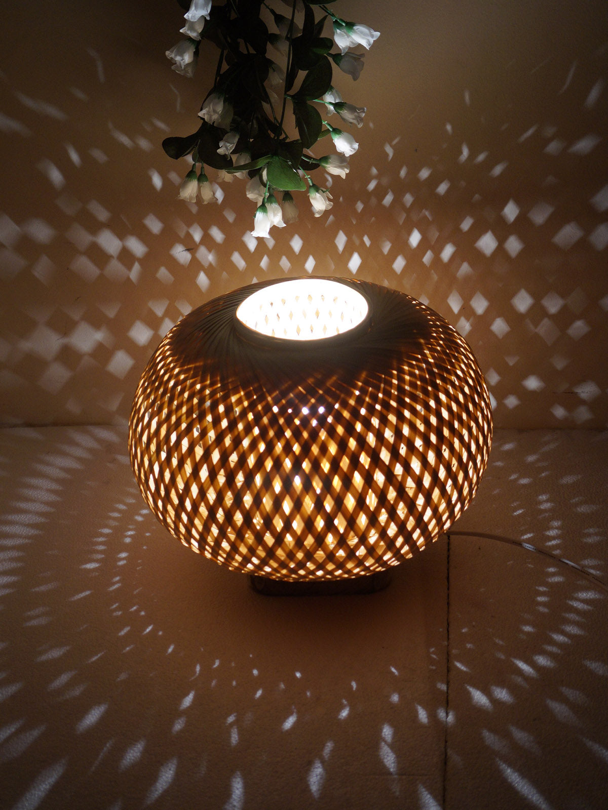 Eco Friendly Bamboo Double Layer  Table Lamp Shaded