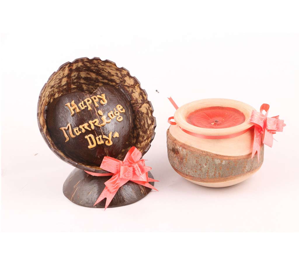 Happy Birthday Greetings With Wooden Body Candle