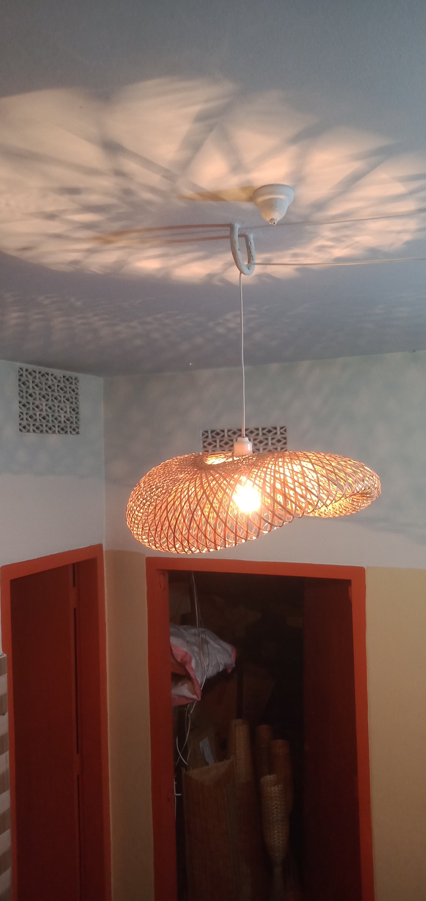 Bamboo Made Double layer Oysters Design Celling Lampshade