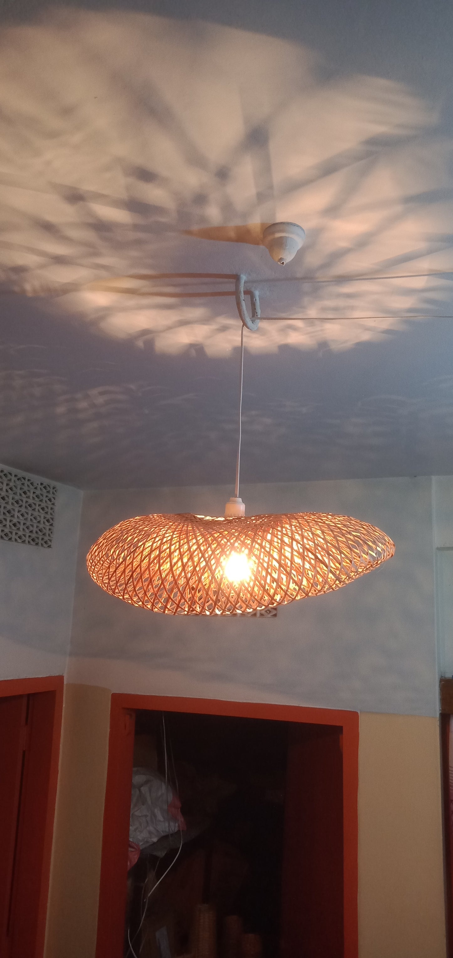 Bamboo Made Double layer Oysters Design Celling Lampshade