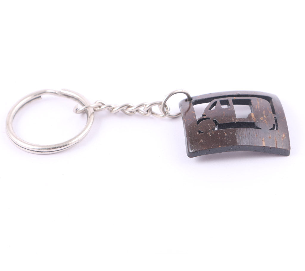 Eco Friendly Handcrafted Coconut shell Made Key Ring