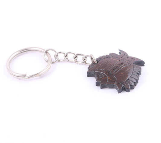 Eco Friendly  Hancrafted Coconut Shell Made Fish Motive Key Ring