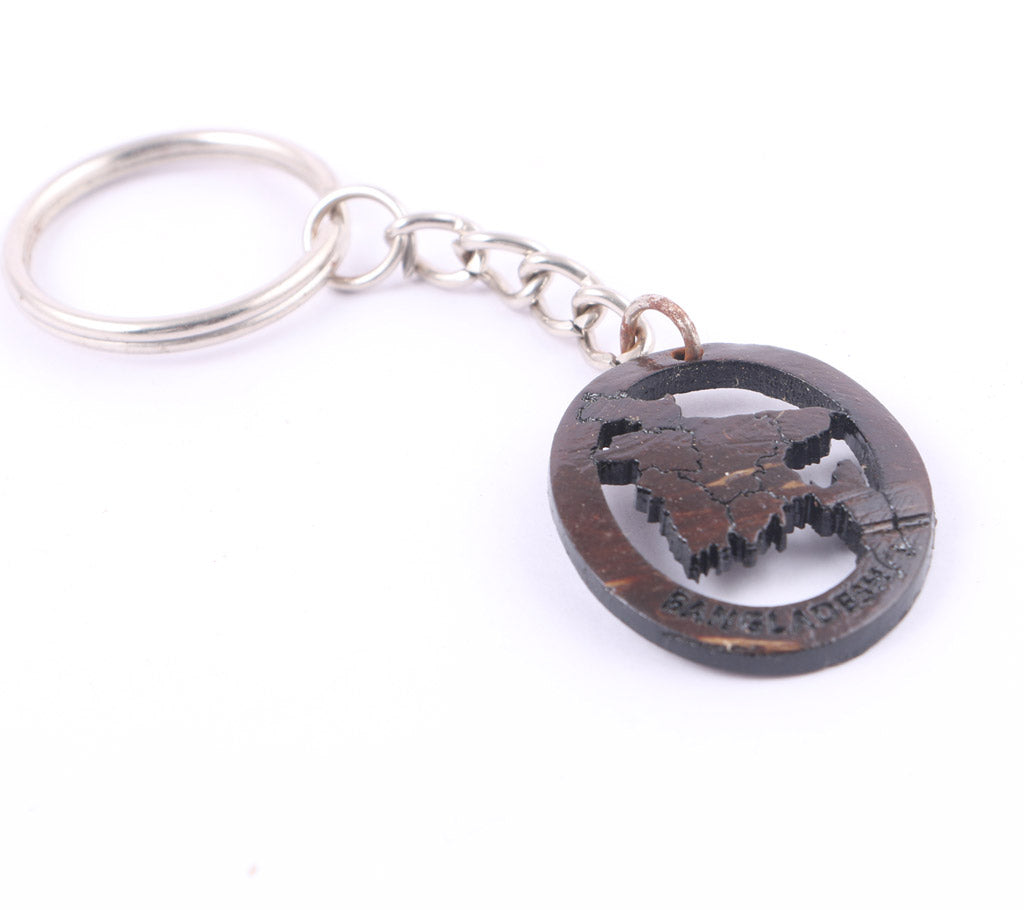 Hancrafted Coconut shell Key Ring