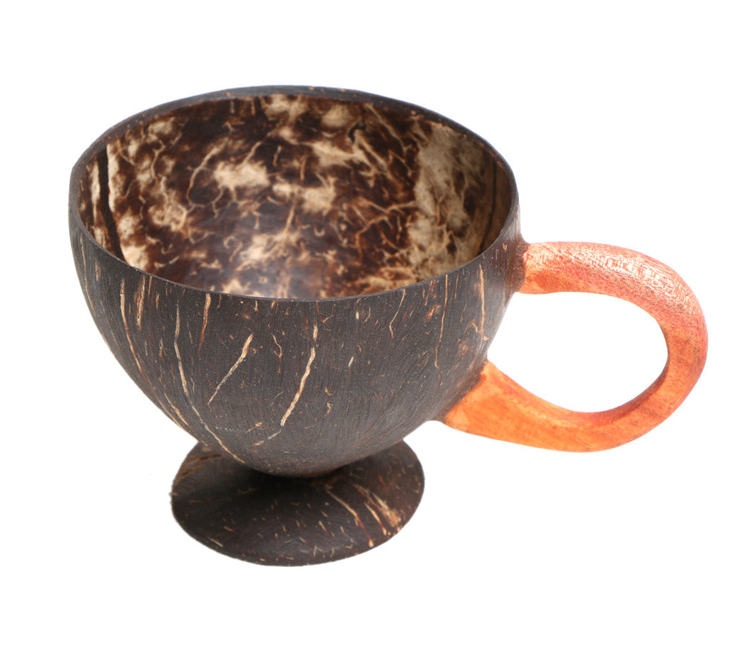 Eco Friendly Coconut Shell Tea Cup for Taking Hot Coffee